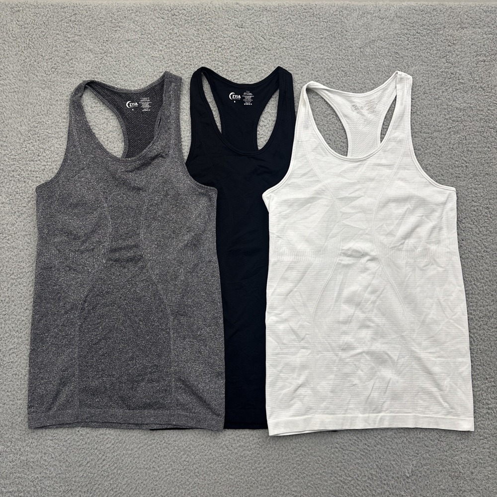 Bundle of 3 Zyia Active Charged Racerback Tank Tops Athletic Gym Women's Small